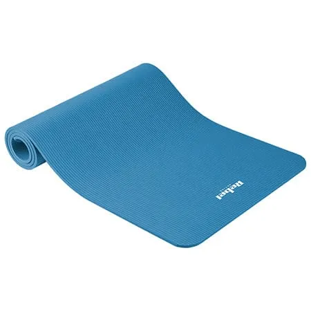Saltea Gimnastică Yoga Fitness - Rebel Active - 183x61cm - 1cm - NBR - Albastră | Alb