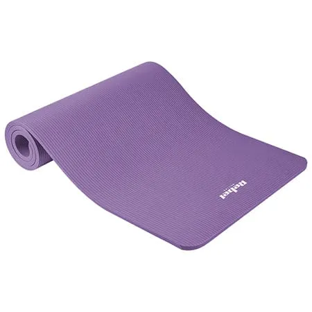 Saltea Gimnastică Yoga Fitness - Rebel Active - 183x61cm - 1.5cm - NBR - Mov | Gri