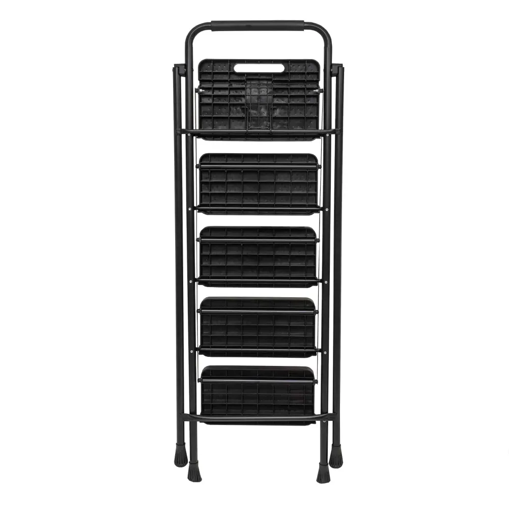 Scara metalica cu 5 trepte late, pliabila negru Z-TOOLS / ZTS 8089