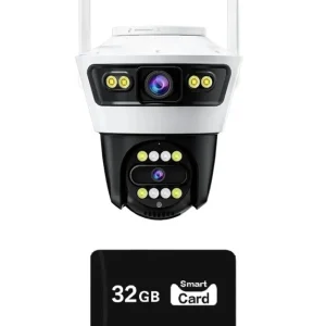 Camera de Exterior Jortan 4 - Rezolutie 6MP Dual-Lens, WiFi/LAN, Card de 32GB Inclus
