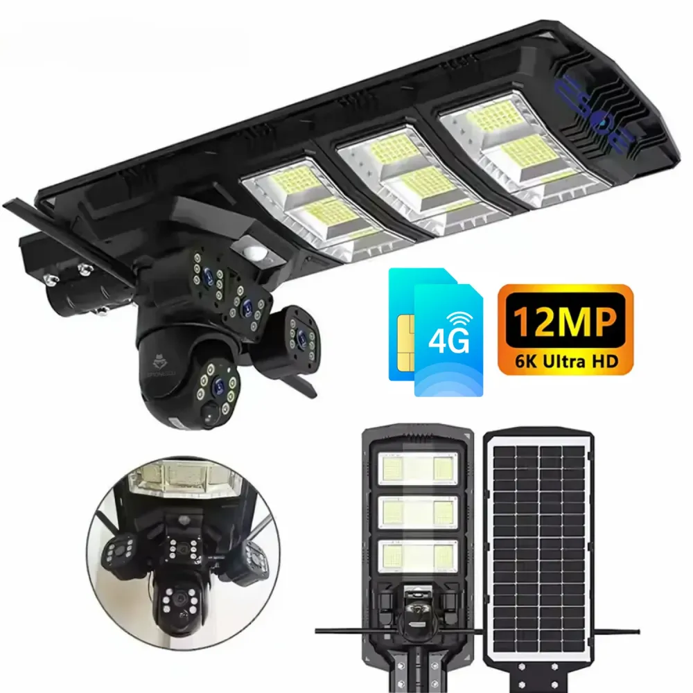 Camera de supraveghere, Q7, 2 lentile funcționale, panou solar integrat, conexiune 4G, viziune nocturna color, detectare m...