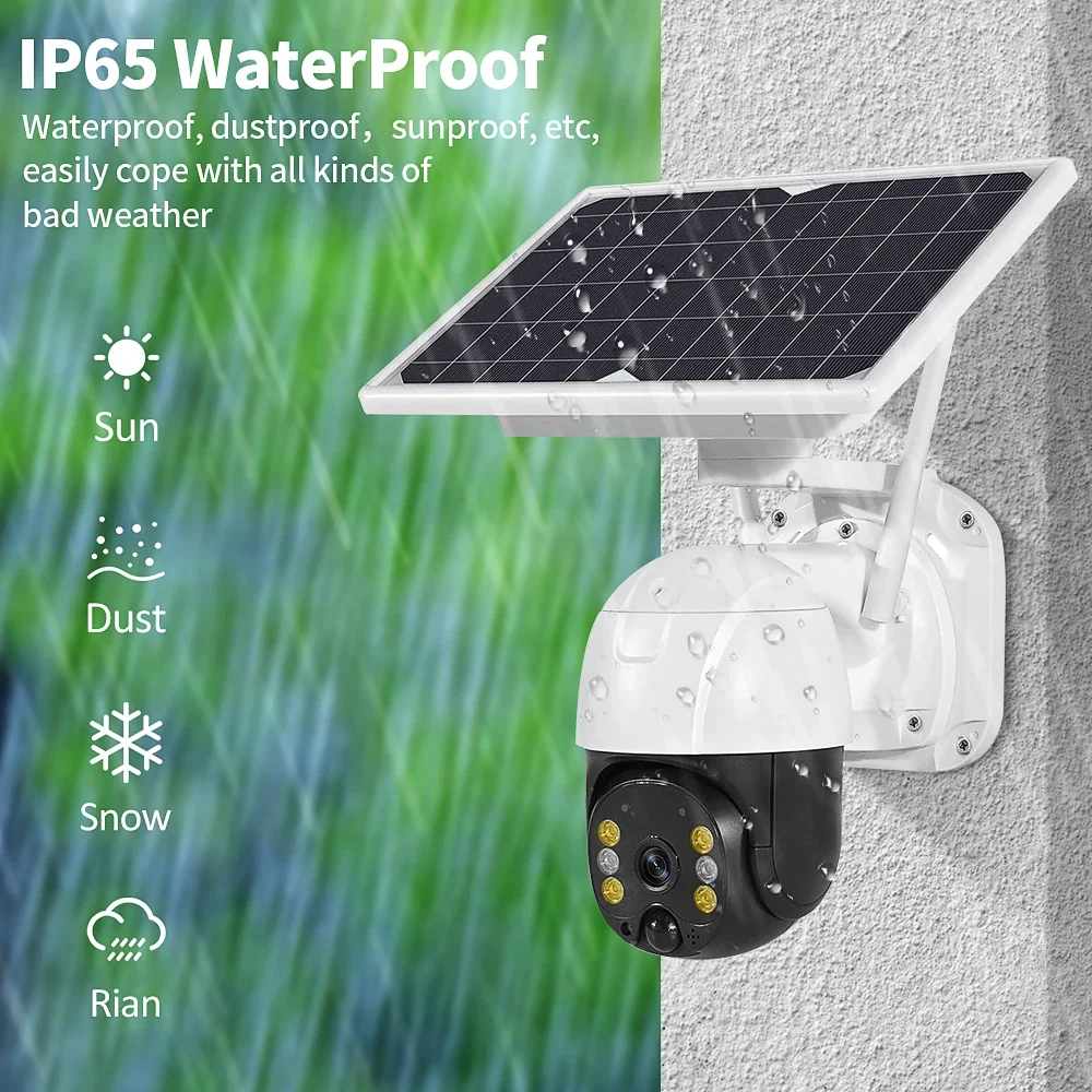 Camera de Supraveghere Solara 4G, Dasgut cu Slot SIM, Senzor de miscare si Control la Distanta