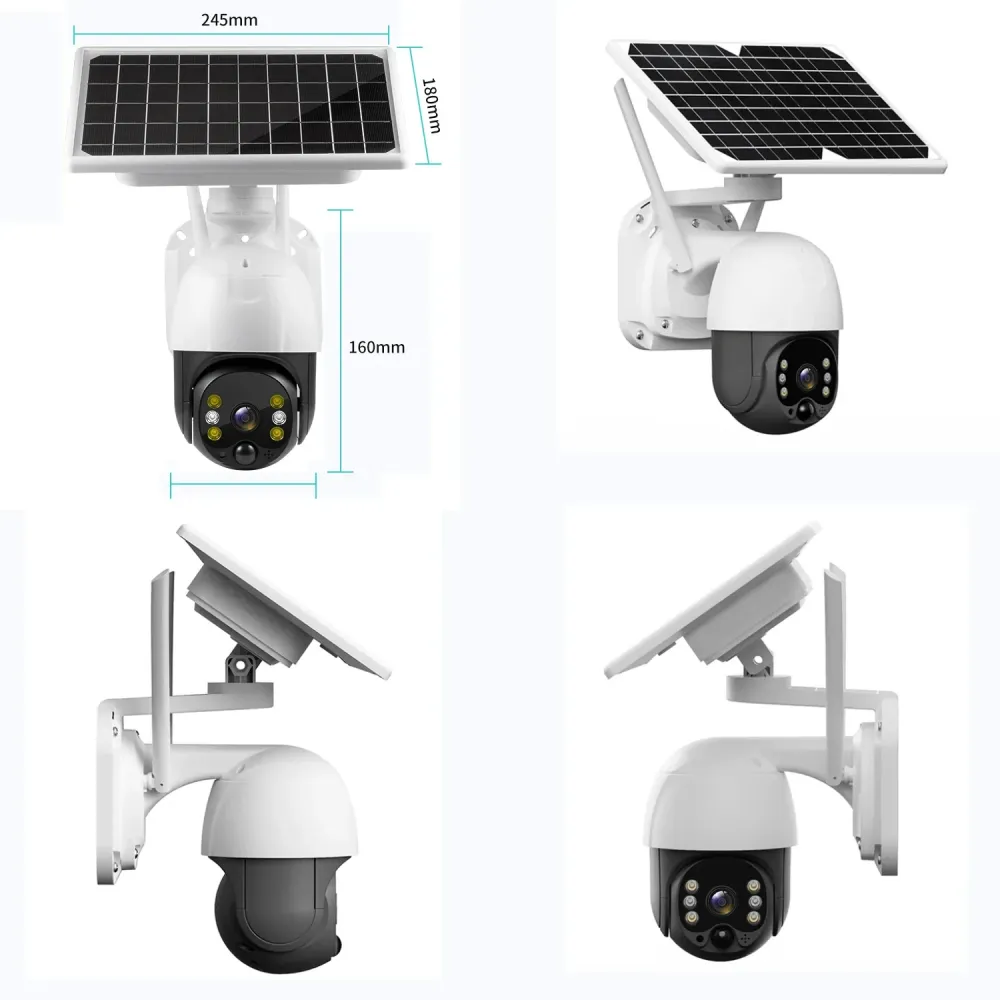 Camera de Supraveghere Solara 4G, Dasgut cu Slot SIM, Senzor de miscare si Control la Distanta