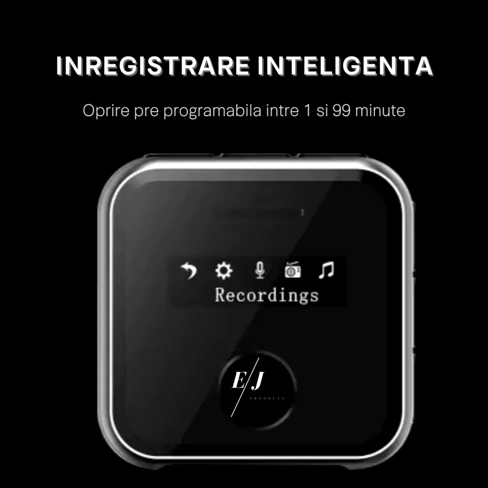 Ceas spion cu reportofon, HR300, autonomie 30 ore, memorie 16GB, MP3, inregistrare vocala
