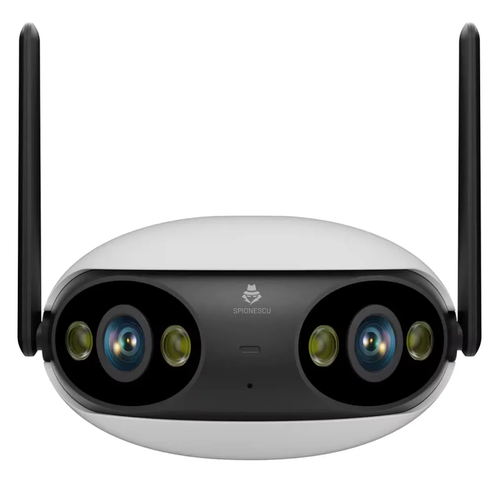 RESIGILAT - Camera de supraveghere dubla, F2, 4MP, 2K Ultra HD, WiFi + PoE, 5X zoom, 180°, comunicare bidirectionala, IP66...