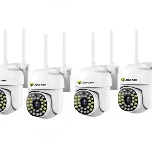 Set 4x Camera de Securitate, WiFi JT-8161QJ - Viziune Nocturna 30M, 1080P, Alerta Human-ID cu LED-uri Active
