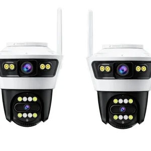 Set 2 Camere Duble Jortan 4 - Rezolutie 6MP, Conectivitate WiFi/LAN, Rezistenta IP66, pentru Exterior