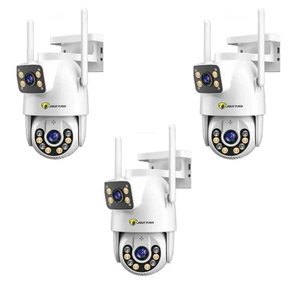 Set 3 Camere Jortan LAN/Wireless 9697QJ - 6MP, de Exterior, PTZ, Color Noapte, 3x MicroSD 32GB Incluse