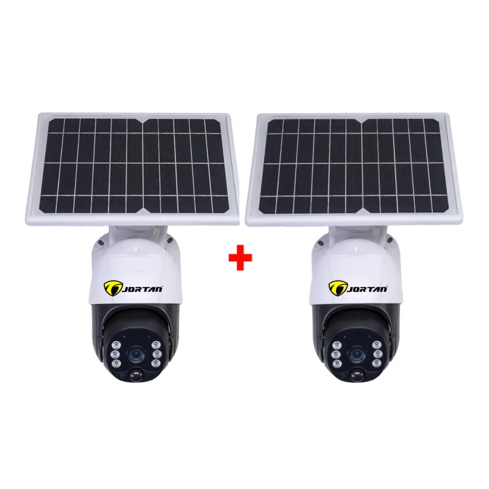 Set 2x Camere Solare - Wireless 3MP 1080P, Wi-Fi, Detectie Miscare, Panou Solar Integrat
