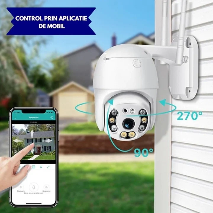 Set 4 Camere Wireless, 360° Funcție Voce, WiFi 2MP FULLHD