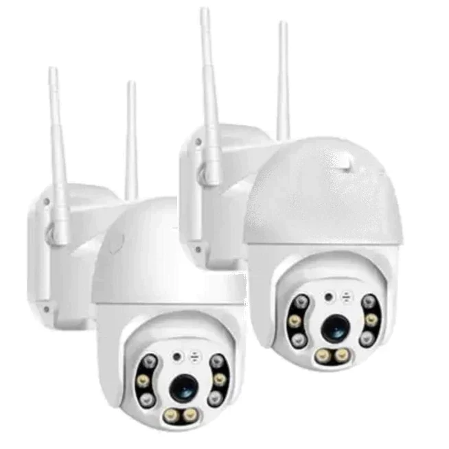 Set 2 Camere IP Wireless - Full HD 2MP cu Rotire 360°, Viziune Nocturna