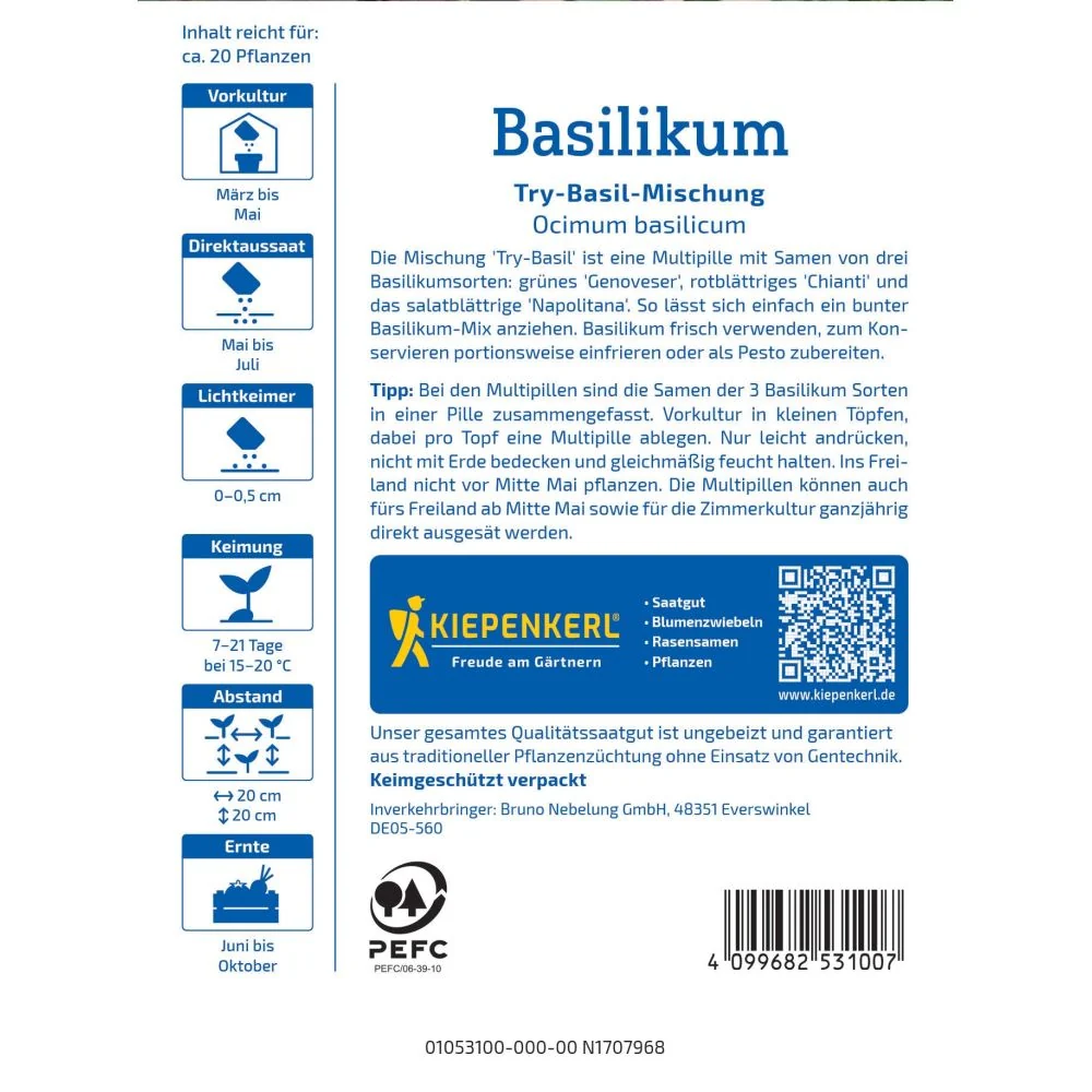 Seminte mix Try-Basil – amestec de soiuri aromate de busuioc, cu protectie germinatie