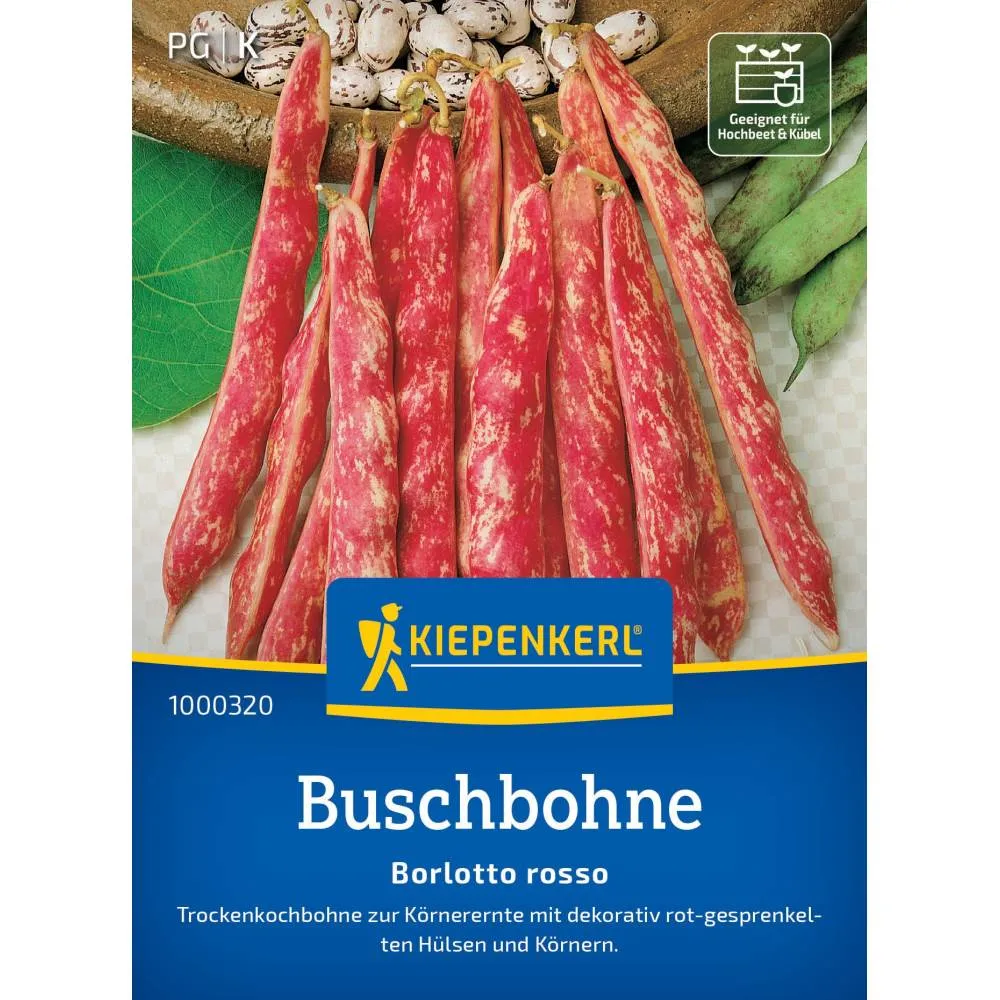 Seminte fasole pitica Borlotto Rosso KIEPENKERL– boabe pestrite, gust bogat, cu protectie germinatie