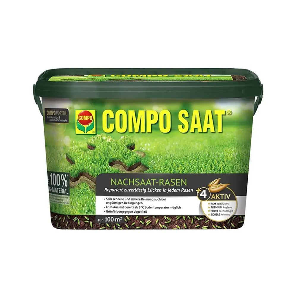 Compo seminte regenerare gazon cu accelerare germinare, 2 kg pentru 100 mp