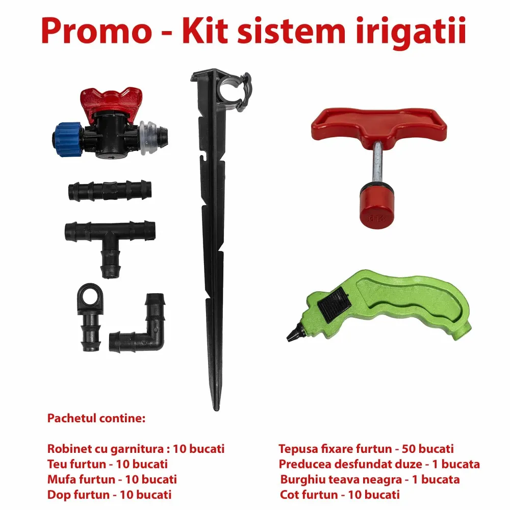 Set accesorii furtun irigare prin picurare/ SET 30057