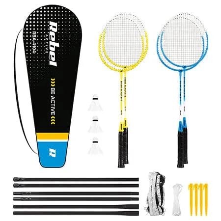 Set badminton Rebel RBA-4104 | 65cm, Alb
