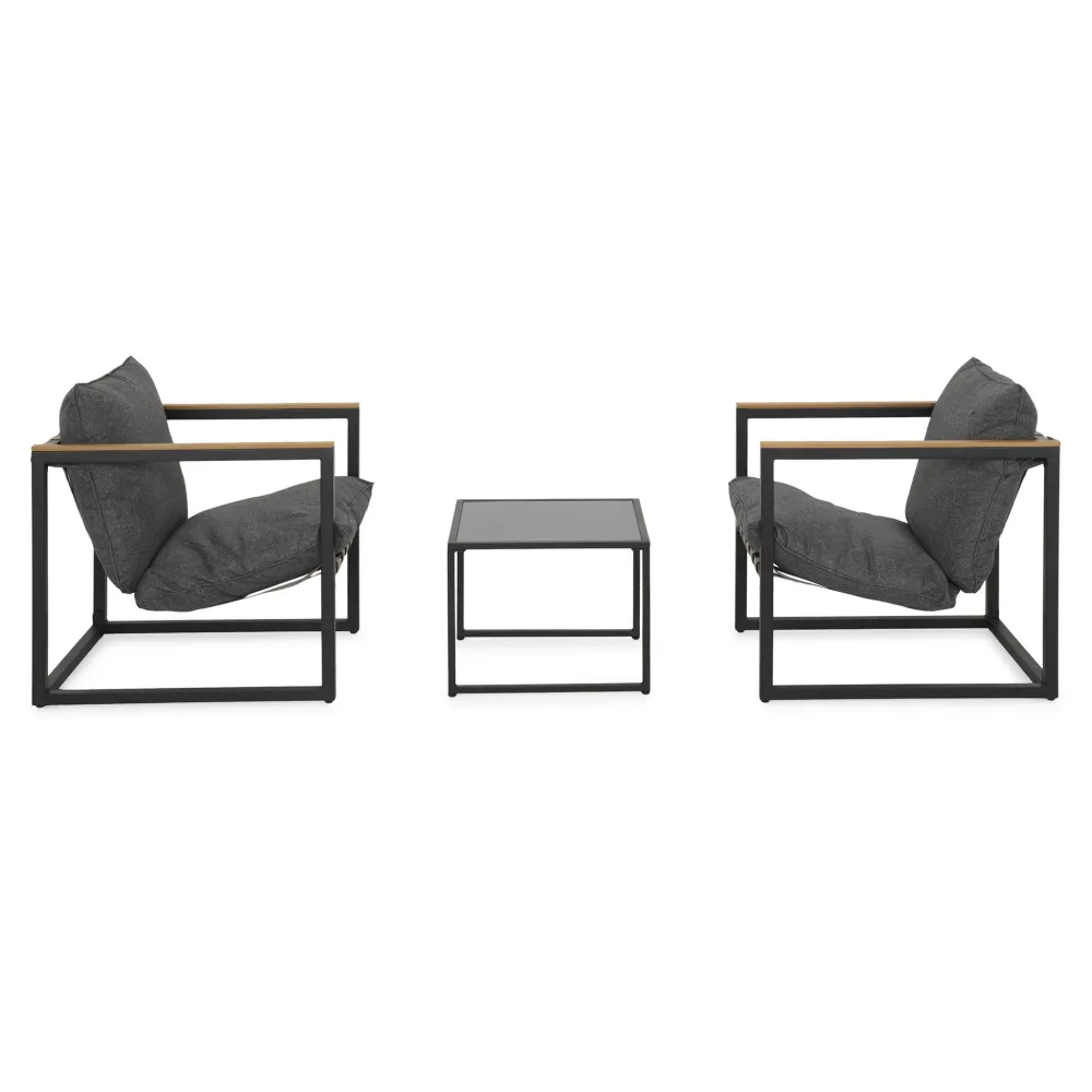 ALTHEA Set mobilier terasă/grădină, 2 fotolii și măsuță