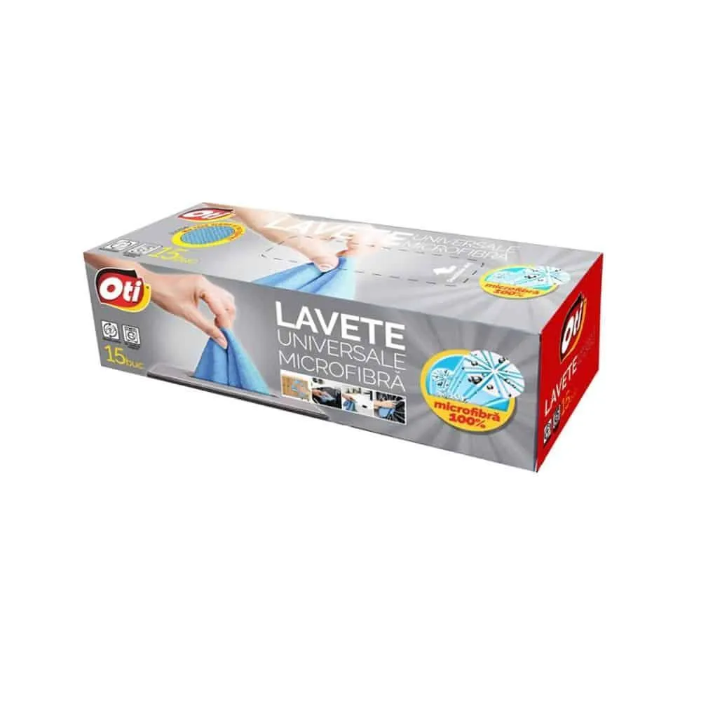 Set 15 lavete din microfibra cutie pop-up OTI / 5948908017025