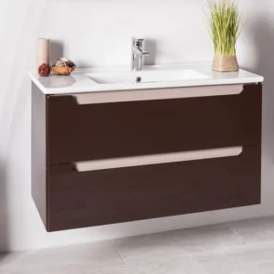 Set baza mobilier + lavoar VELA 100 cm Maro