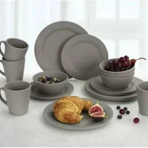 Set de vesela melaminat Berger Kynne 16 buc, gri