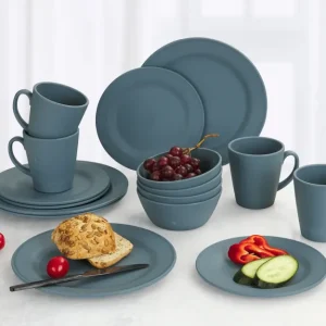 Set de vesela melaminat Berger Kynne 16 buc, albastru