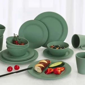 Set de vesela melaminat Berger Kynne 16 buc, verde