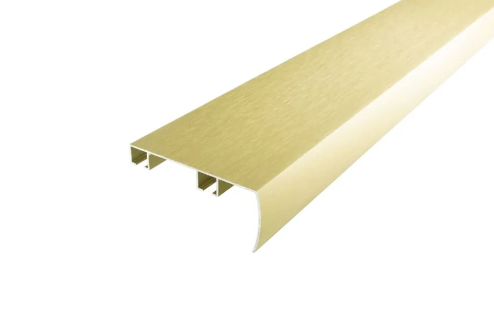 Sistem Decolino 04, șina dublă din aluminiu cu mascare turnată din fabrică, nuanț șampanie