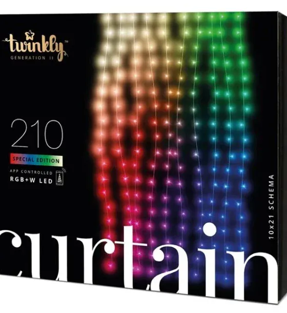 Sir iluminat Twinkly Curtain 210 LED RGB+W | 21m, multicolor