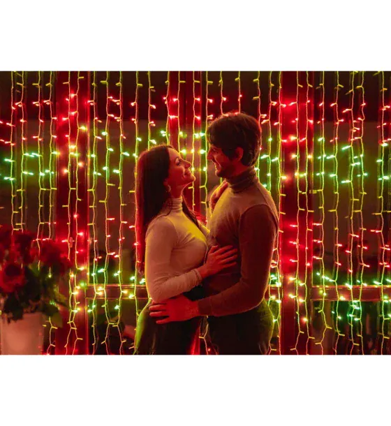 Sir iluminat Twinkly Curtain 210 LED RGB+W | 21m, multicolor