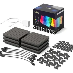 Sir iluminat Twinkly Set 6 panouri LED | 64xLED, 16x16 cm, Multicolor