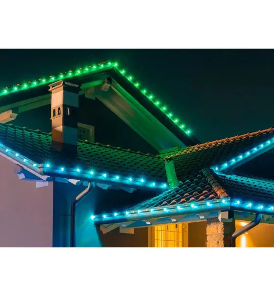 Sir iluminat Twinkly C9 TWC9080STP | 80 LED RGB, 24.4m, Wi-Fi, IP44, Dimabil