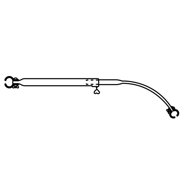 Stâlp de susținere acoperișului îndoit din oțel de 22 mm, 210-255 cm, PIPER