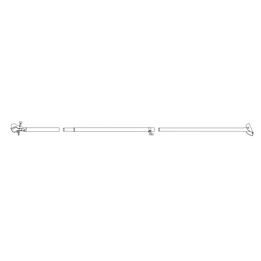 Tija anti-vant cu bază de suport din oțel de 22 mm, 170-260 cm,