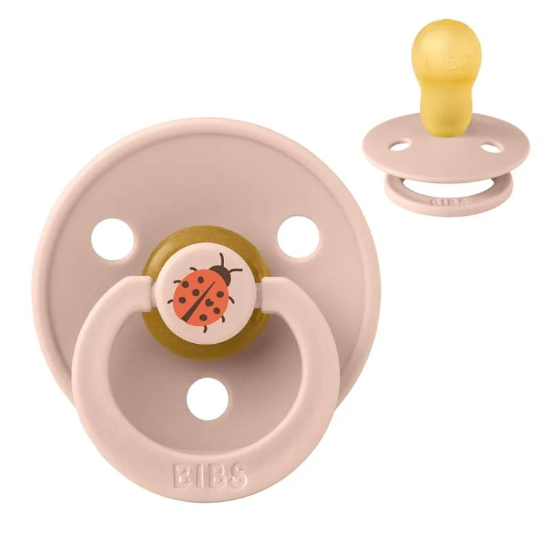 BIBS Rund Colour Sut - Str. 3 - Naturgummi - Studio - Ladybug - Blush