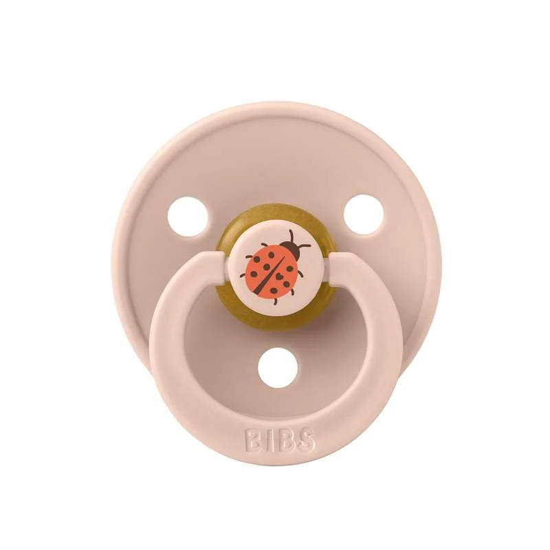 BIBS Rund Colour Sut - Str. 3 - Naturgummi - Studio - Ladybug - Blush