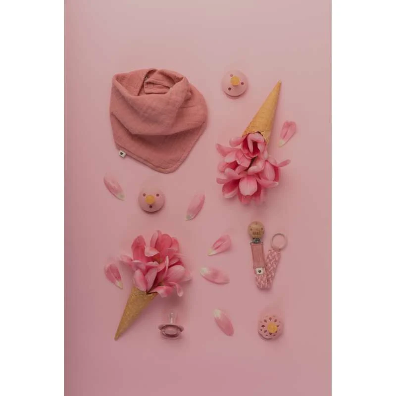 BIBS Accesorii - Paci Braid Suttesnor - Roz prăfuit/Roz pentru bebeluși