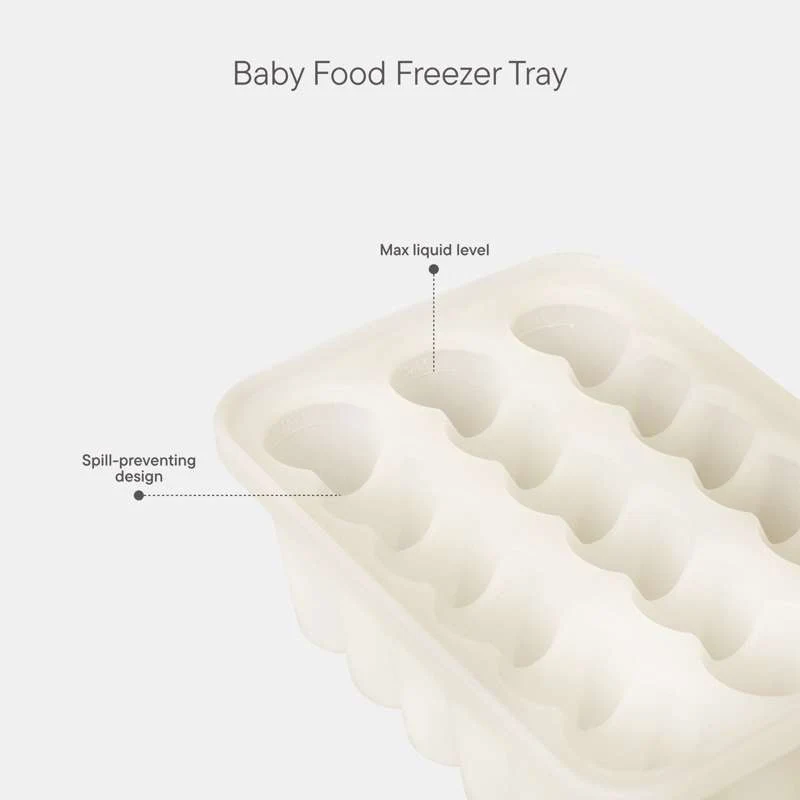BIBS Dinner - Frysebakke til Babymad og Smagesut - Ivory