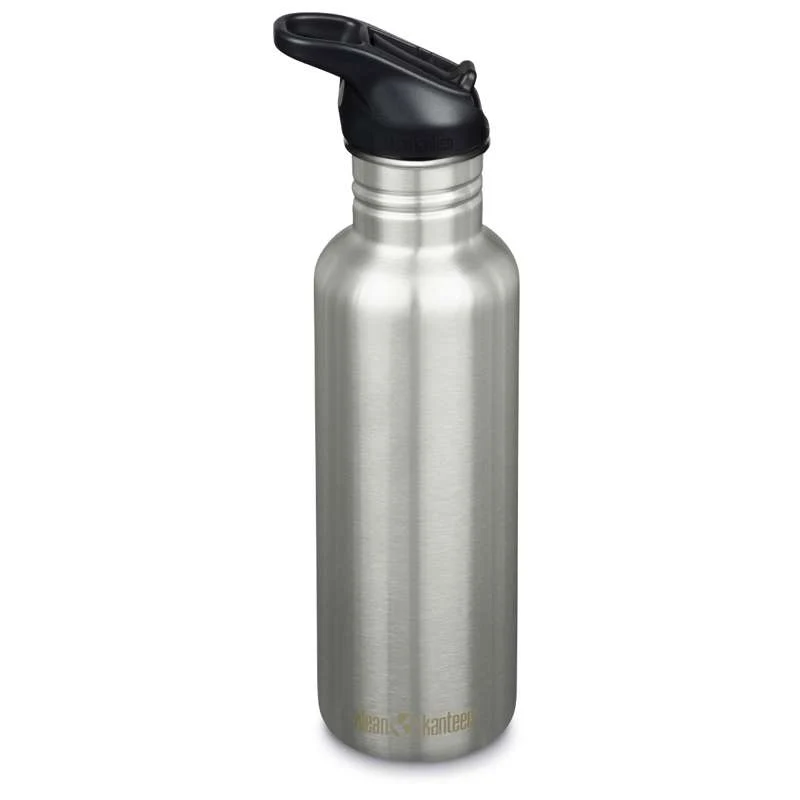 Klean Kanteen Classic Drikkedunk - Flip/Seal SportCap - 800ml - Brushed Metal durabil