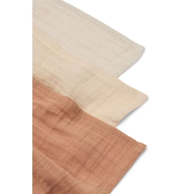 Liewood Lewis Muslin Stofbleer - 3-pak - Tuscany Rose Mix