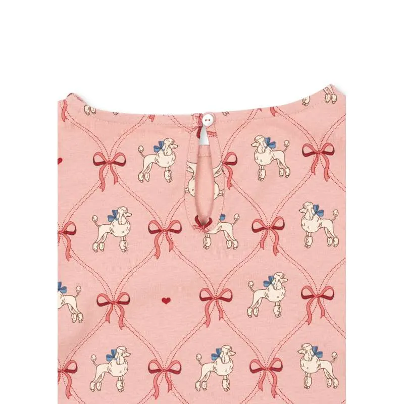 Konges Sløjd Tricou Drey cu fante - GOTS - Poodle