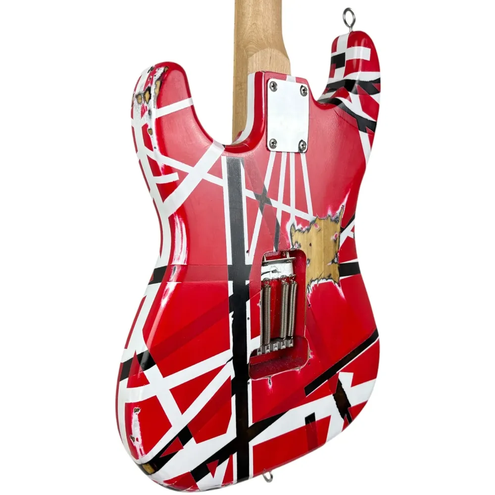 EVH Eddie Van Halen Frankenstein Strat Replica - Roșu cu dungi