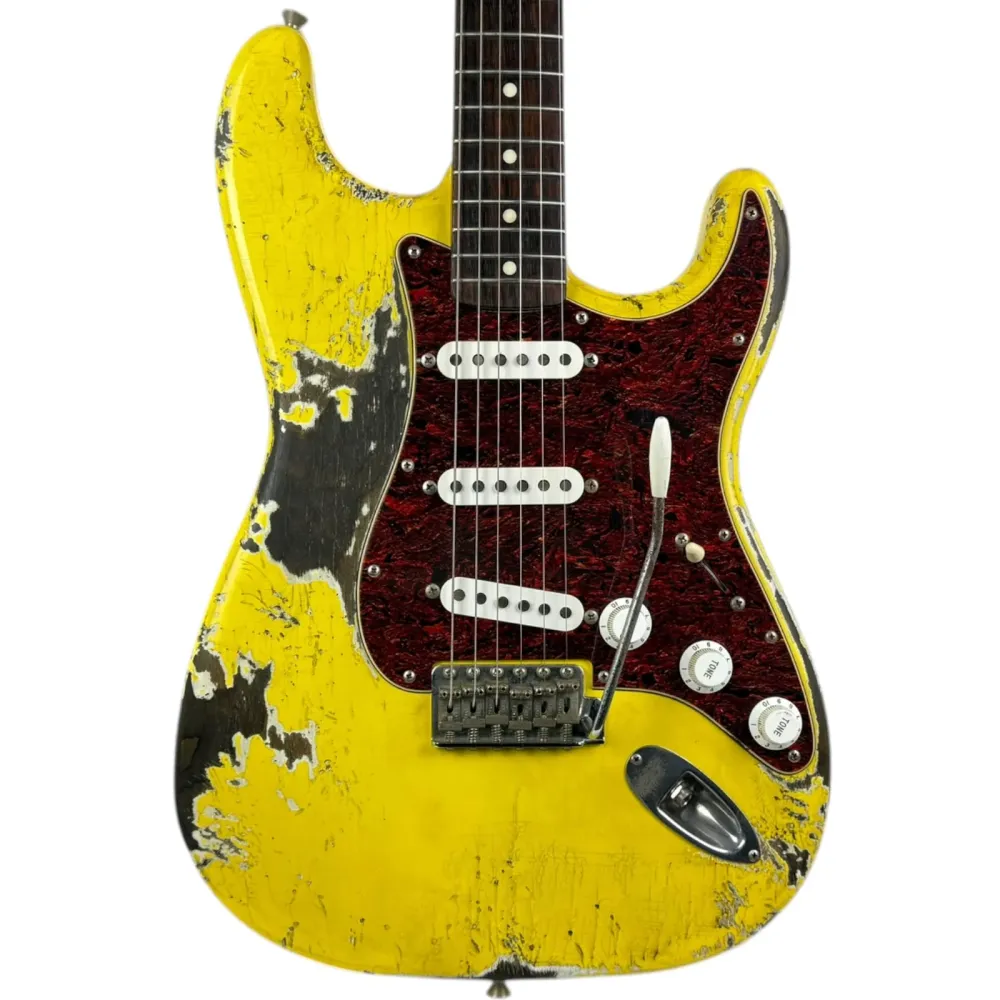 Fender MJT 60s Reissue Stratocaster - Galben Graffiti - Heavy Relic
