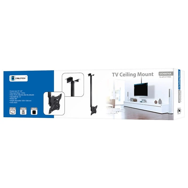 Suport TV Cabletech UCH0076A | 50kg, 42", 156cm, Negru