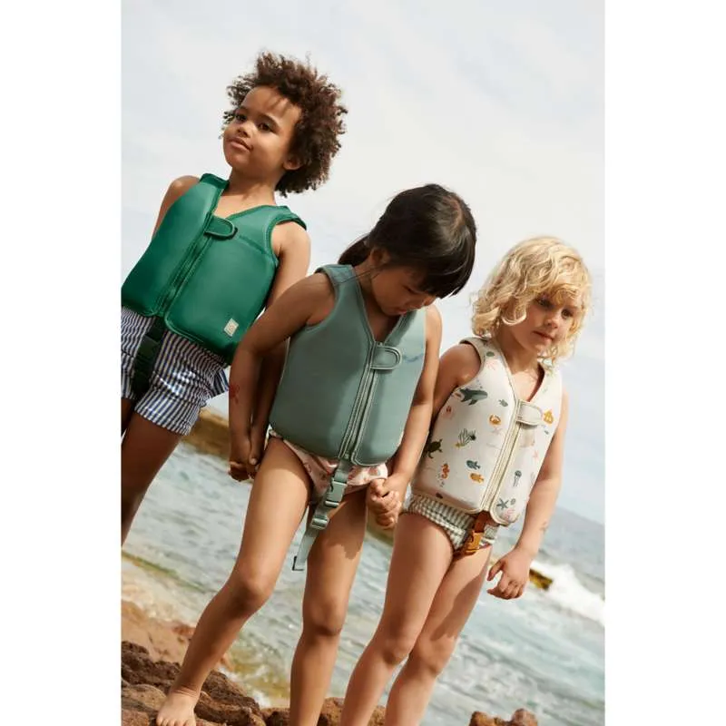 Liewood Dove Badevest - Krokodille - Garden Green