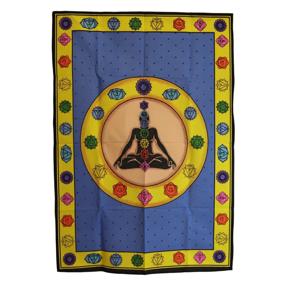 Artă de perete din bumbac (70x110cm) - Chakra Fibrant