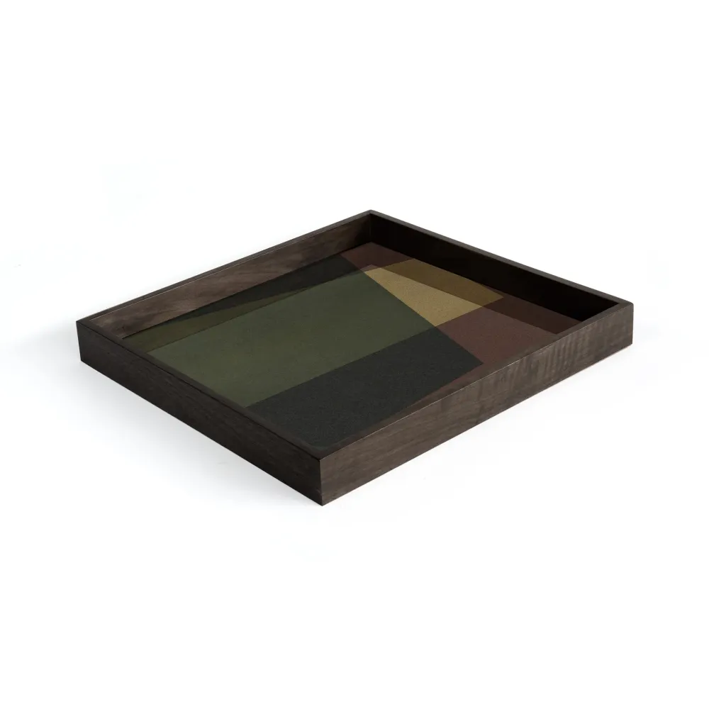Tava sticla Ethnicraft Angle 38x38 cm