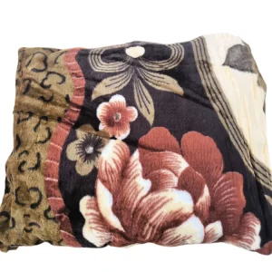 Patura Dubla Groasa – 200x230 cm – Model Floral cu Imprimeu Animal Print – Moale si Eleganta