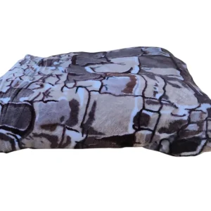 Patura Dubla Groasa – 200x230 cm – Model Geometric Maro-Bej – Moderna si Calduroasa