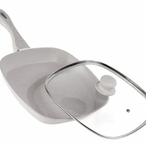 Tigaie Grill Heinner HR-BET-GRILL28 | 28cm, Aluminiu, Capac Inclus, Mozaik