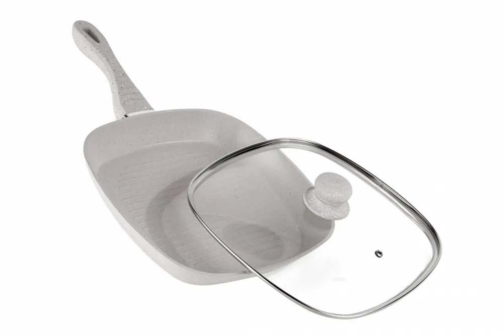 Tigaie Grill Heinner HR-BET-GRILL28 | 28cm, Aluminiu, Capac Inclus, Mozaik